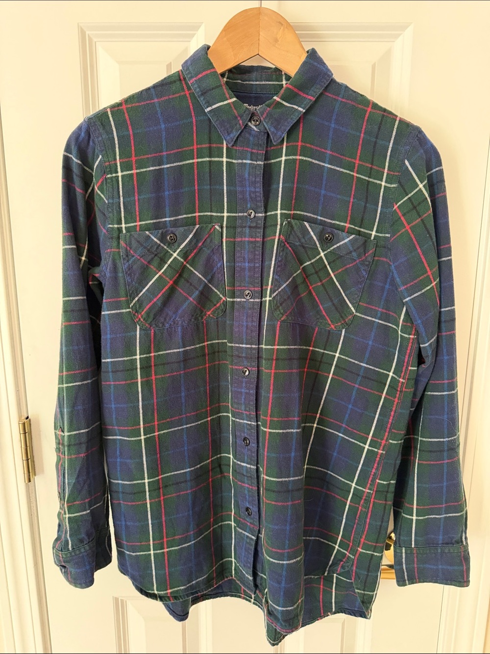 Madewell Flannel Ex-Boyfriend Shirt in Ontario Plaid Size Small